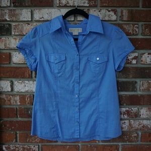 Michael Kors Blue Button Down Shirt